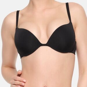 SKIMS Custom Push-Up Plunge Bra Onyx 34DD (SK0020) NWT